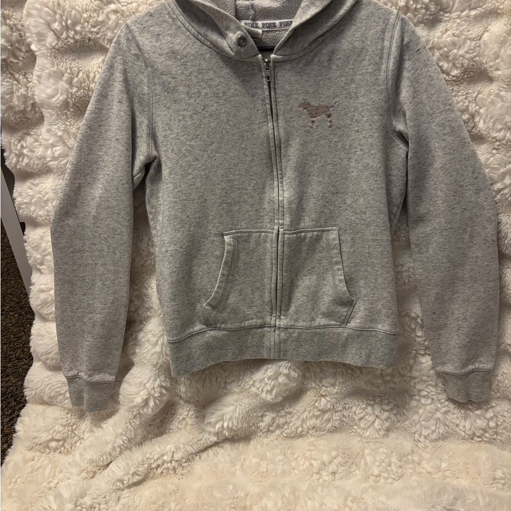 PINK Victoria's Secret Light Gray Hoodie